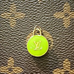 Beautiful green and gold Upcycled Louis Vuitton skittle charm